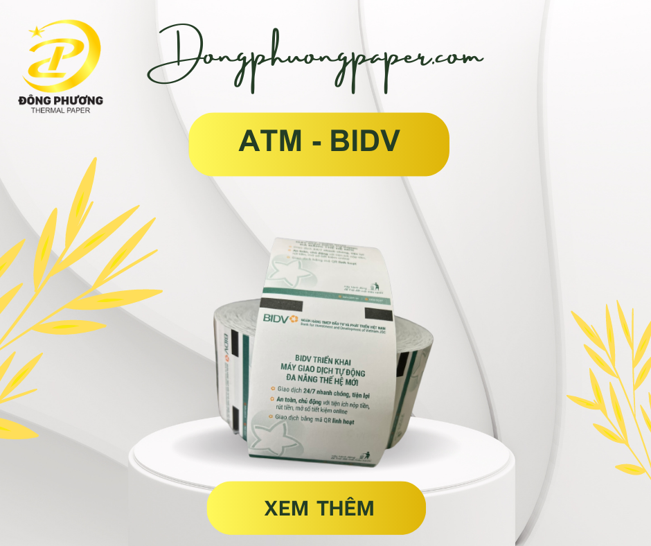 Biên lai giao dịch ATM BIDV